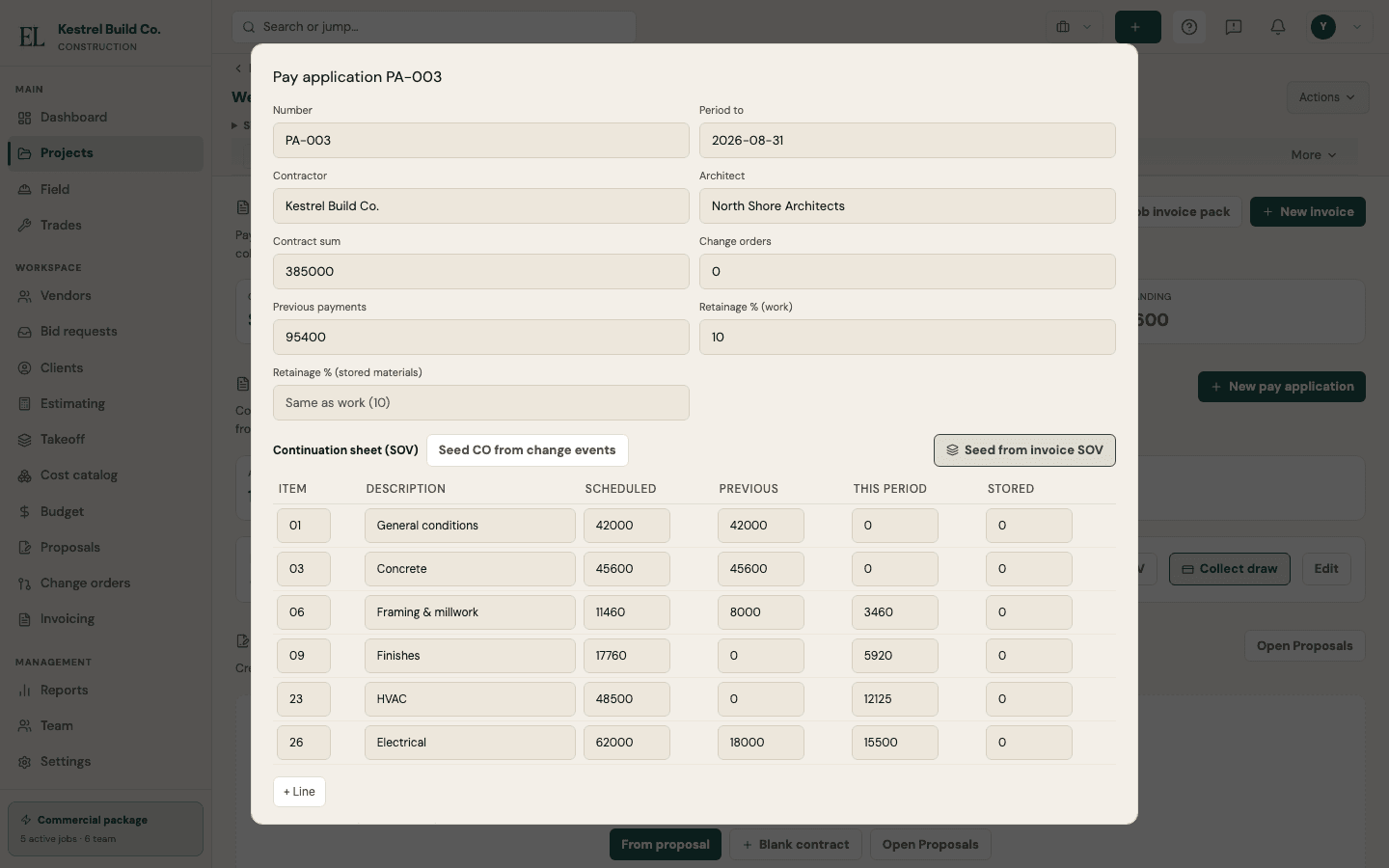EstiLumina pay applications — live product